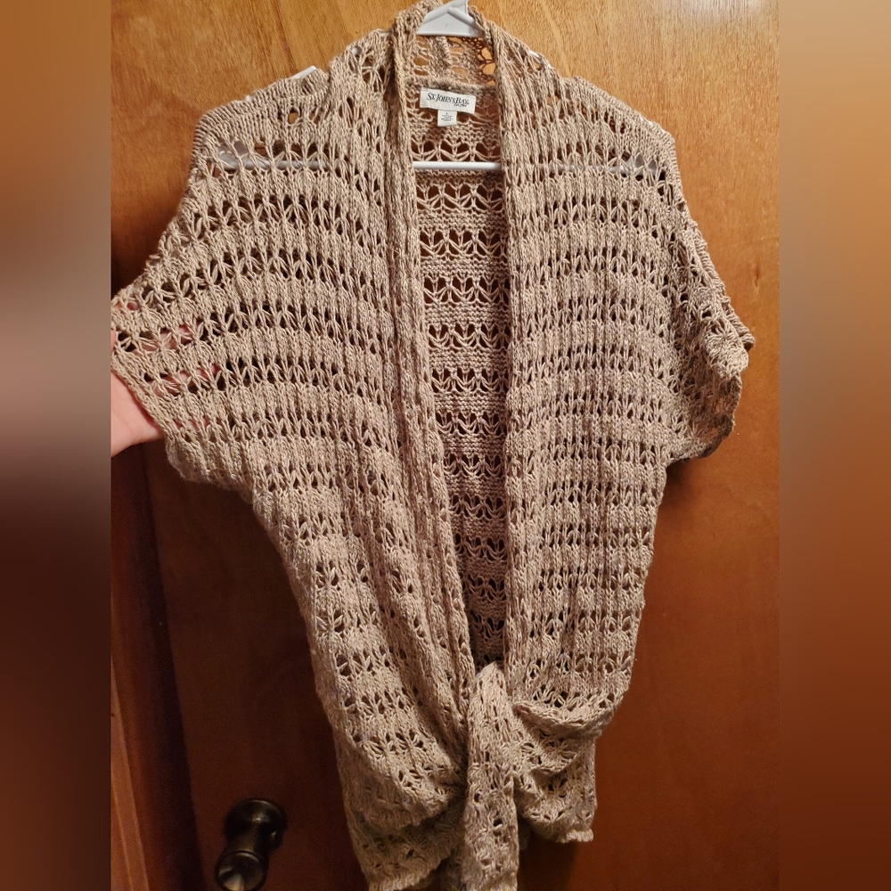 ST JOHNS BAY Crochet Cardigan, Size Large